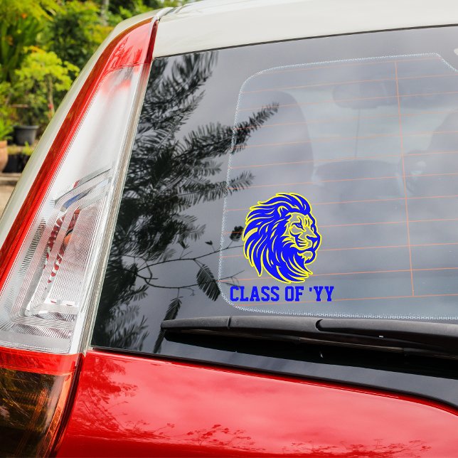 Lion Mascot Blue and Yellow Graduate Gift (Creator Uploaded)