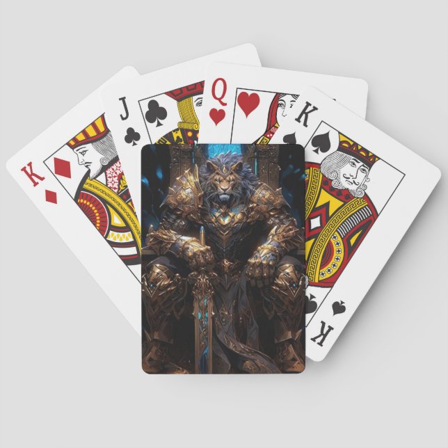 Lion Match  Playing Cards (Back)
