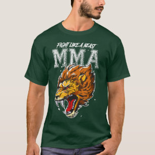 Lion Mied Martial Arts Mma  Beast Fight Quote Moti T-Shirt