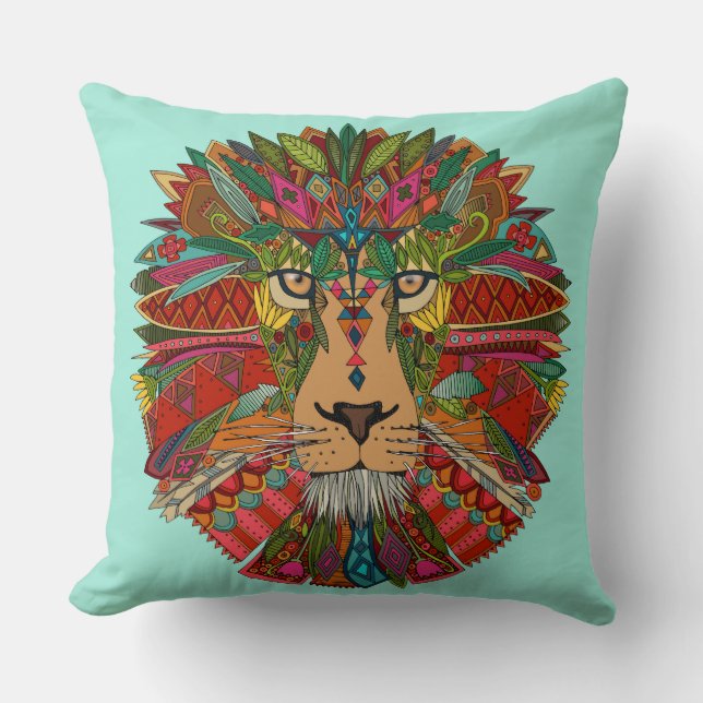 lion mint cushion (Front)