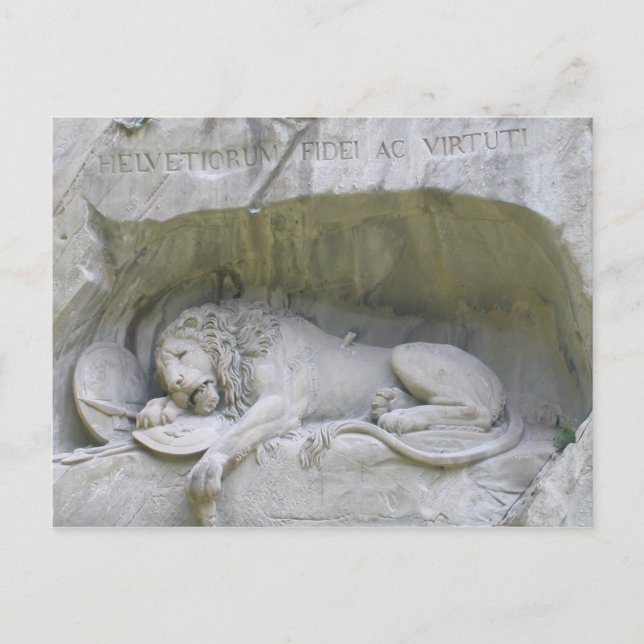 Lion Monument Lucerne Postcard (Front)