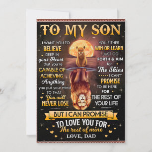 Lion Moon I Want To Believe - Dad To Son  Invitation