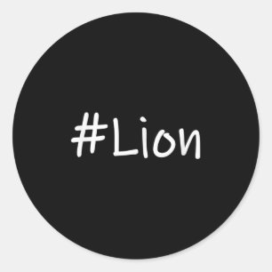 #lion Motivational Inspirational Success Quote Classic Round Sticker
