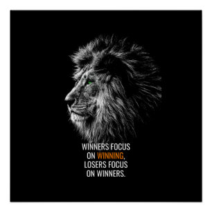 Lion Motivational Quote Poster