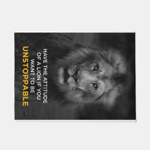 Lion Motivational Unstoppaple Doormat