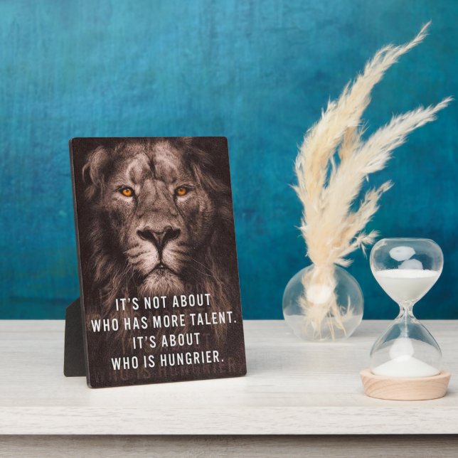 Lion - Motivational Words - Inspirational Plaque (Side)