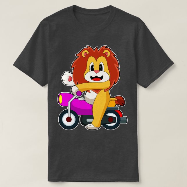 Lion Motorcycle T-Shirt (Design Front)