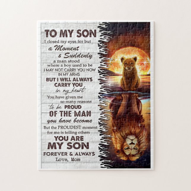 Lion Mum To My Son I Closed My Eyes  Jigsaw Puzzle (Vertical)