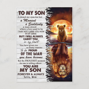 Lion Mum To My Son I Closed My Eyes  Postcard