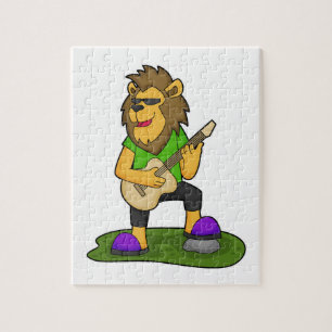 Lion Musician Guitar Music Jigsaw Puzzle