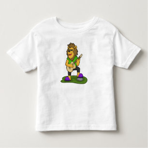 Lion Musician Guitar Music Toddler T-Shirt