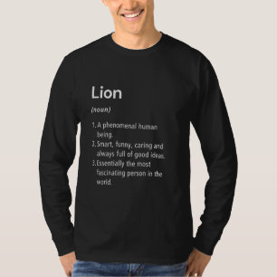 Lion Name Definition Funny Dictionary T-Shirt