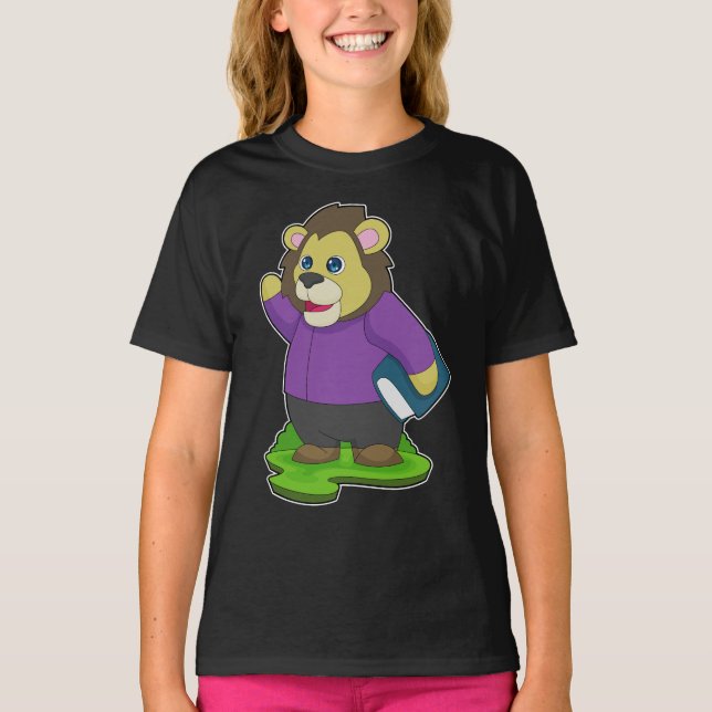 Lion Nerd Book T-Shirt (Front)