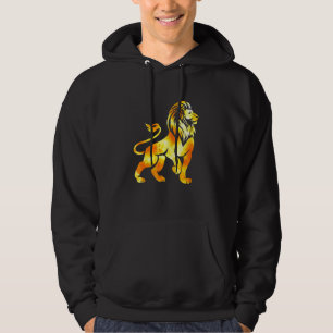 Lion Of Artsy Hippie Groovy Trippy Retro Lion Hoodie