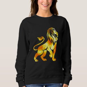 Lion Of Artsy Hippie Groovy Trippy Retro Lion Sweatshirt