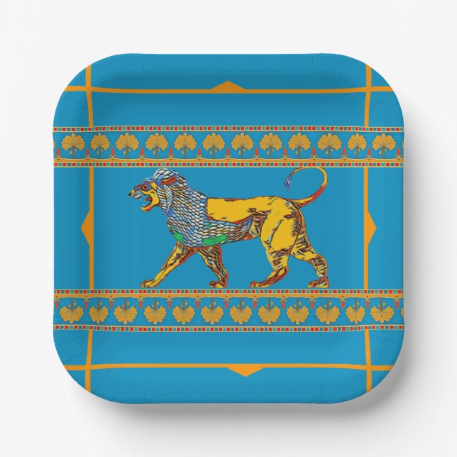 Lion of Babylon Paper Plate (Front)