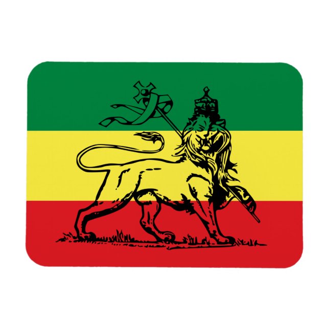Lion of Juda - Rastafara Rastafari - Reggae Magnet (Horizontal)