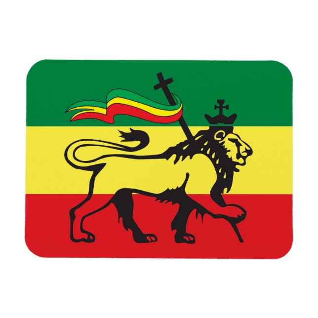 Lion of Juda - Rastafara Rastafari - Reggae Magnet (Horizontal)