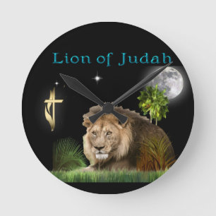 Lion of Juda Round Clock