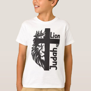 Lion of Judah Bold Half Lion Half Cross Christian T-Shirt