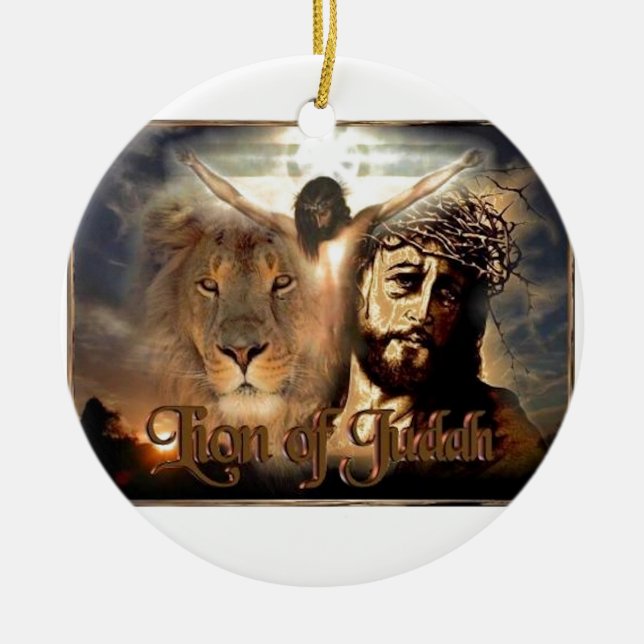 Lion of Judah Ceramic Ornament (Front)