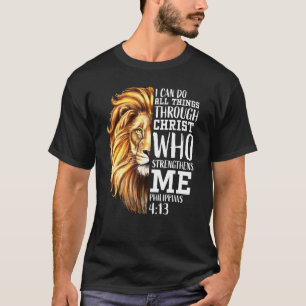 Lion Of Judah Christian Bible Verse Philippians 4  T-Shirt