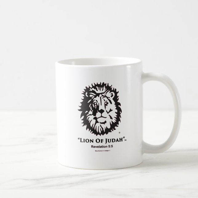 "Lion of Judah" Coffee Mug w/Black logo (Right)