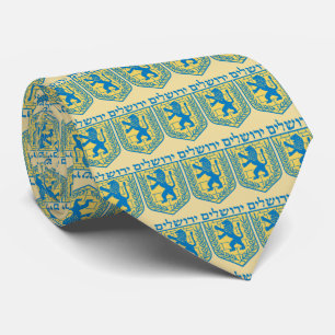 Lion of Judah Emblem Jerusalem Hebrew Tie