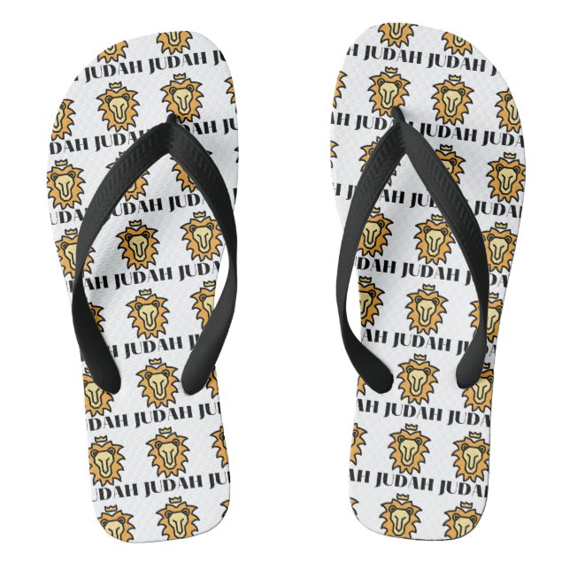 Lion Of Judah Faith Based All-Over Unisex Thongs (Footbed)