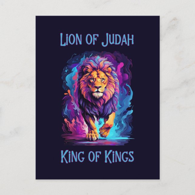 Lion of Judah Faith Jesus Christian Gift Postcard (Front)