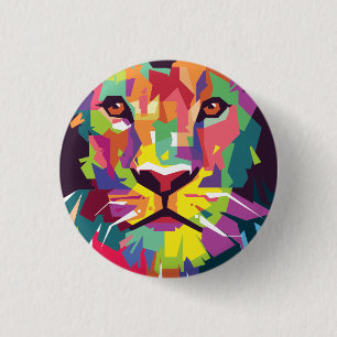 Lion of Judah - Haile Selassie - Rastafari Button