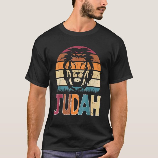 Lion Of Judah Hebrew Israelite Clothing Men Retro  T-Shirt (Front)