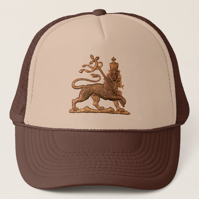 Lion of Judah Jah Army Haile Selassie Rasta Cap (Front)