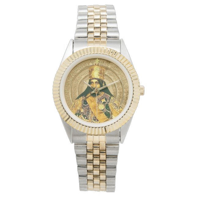 Lion of Judah Jah Army Haile Selassie Rasta Roots Watch (Front)