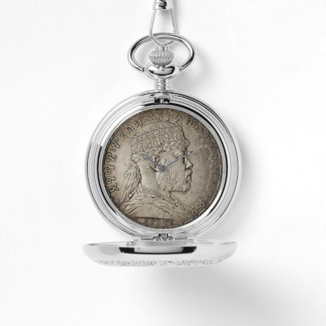 Lion of Judah Jah Army Menelik II Rasta Roots Watch (Front)