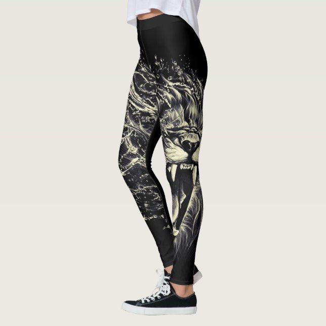 Lion of Judah - Jah Rasta - Power Yoga Leggings (Left)