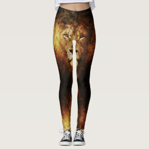 Lion of Judah - Jah Rastafari Power Yoga Leggings