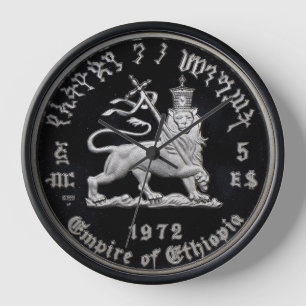 Lion of Judah Jah Rastafari Rasta Reggae Roots Clock