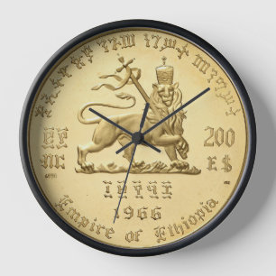 Lion of Judah Jah Rastafari Rasta Reggae Roots Clock