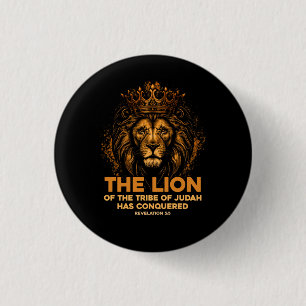 Lion Of Judah Jesus Bible Verse Christian Revelati 3 Cm Round Badge