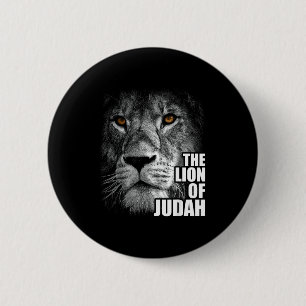 Lion Of Judah Jesus Christian Faith Over Fear 6 Cm Round Badge