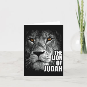 Lion Of Judah Jesus Christian Faith Over Fear Card
