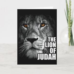 Lion Of Judah Jesus Christian Faith Over Fear Card