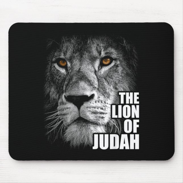 Lion Of Judah Jesus Christian Faith Over Fear  Mouse Pad (Front)