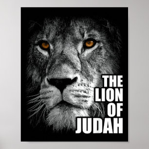 Lion Of Judah Jesus Christian Faith Over Fear Poster