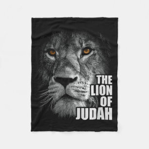 Lion Of Judah Jesus Christian Faith Over Fear Prem Fleece Blanket