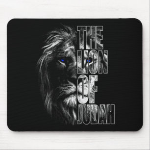 Lion Of Judah Jesus Christian Faith Over Fear Prem Mouse Pad