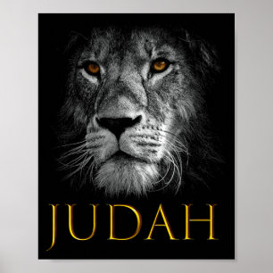 Lion Of Judah Jesus Christian Faith Over Fear Prem Poster