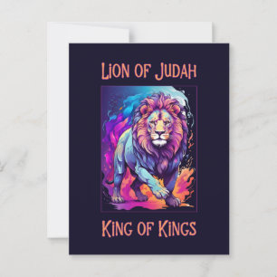 Lion of Judah Jesus Faith Christian Art Postcard