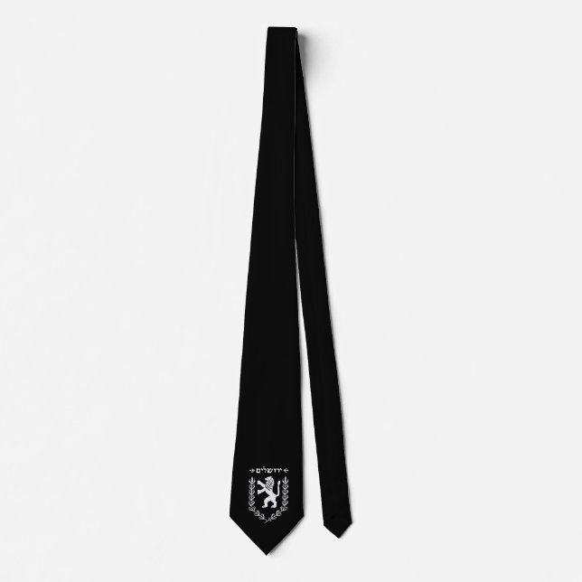 Lion Of Judah Jewish Pride Israel Flag Jerusalem Tie (Front)